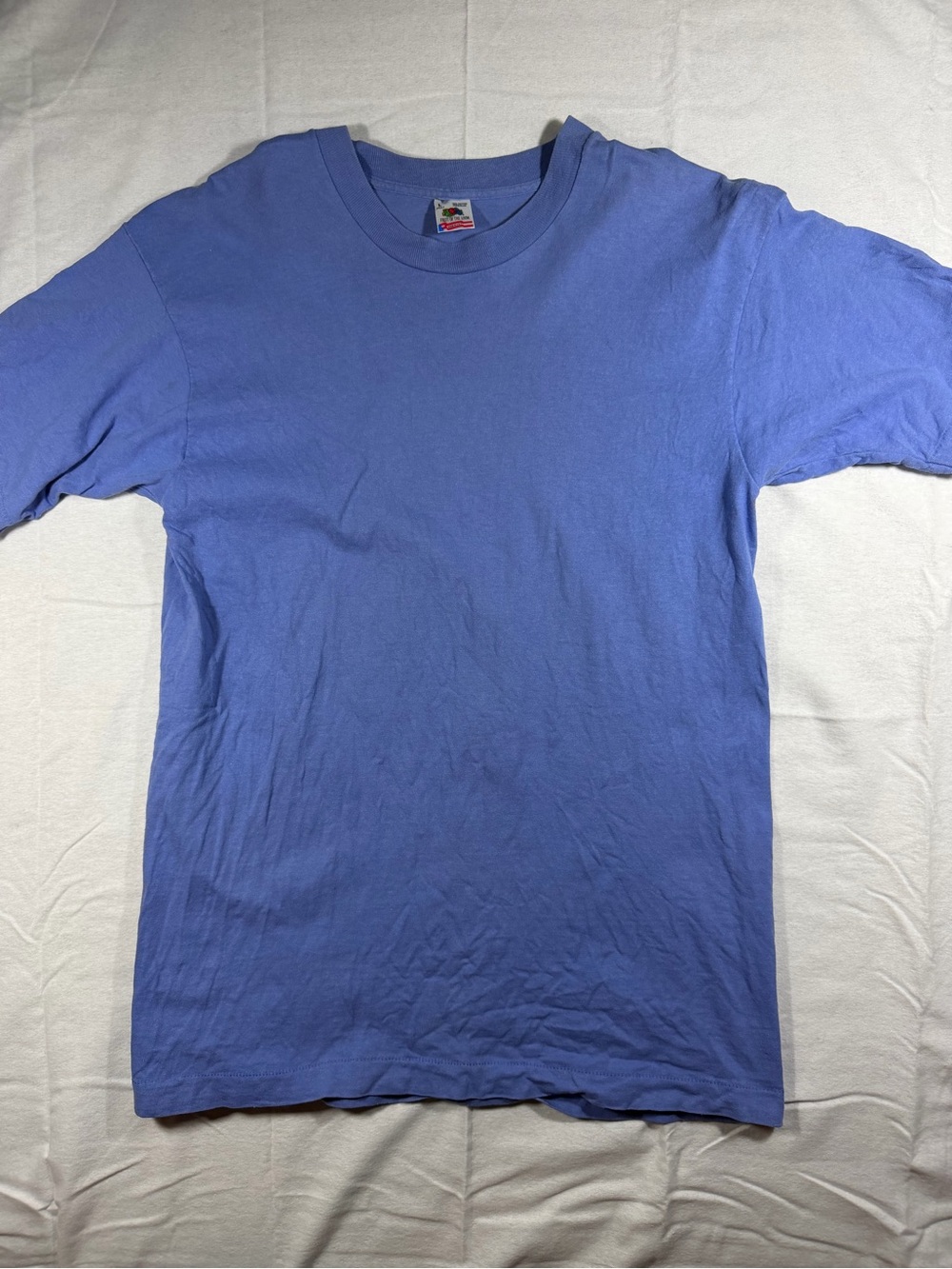 Vintage fruit of the loom blank Crewneck T-Shirt in Blue size L